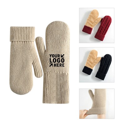 Thickened Fleece Lined Mittens
