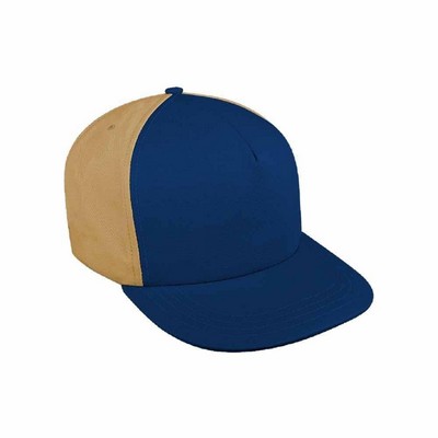 Contrast Back Twill Velcro® 5 Panel Hat