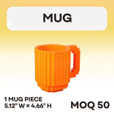 BuildiFull DIY Building Block Mug - Decorative Desktop Display