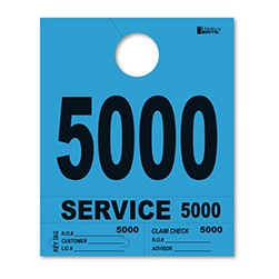 5000-5999 Heavy Brite™ Blue Premium Service Dispatch Number Tag