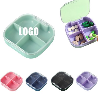 Four Grid Pill Box
