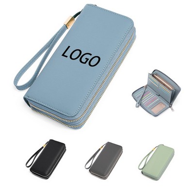 PU Anti Theft Brush Multi Slot Large Capacity Wallet