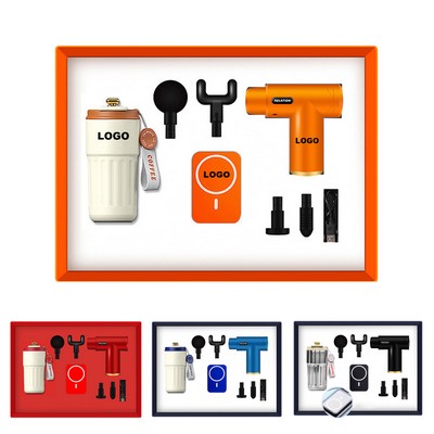 Coffee Mug Power Bank Massage Gun Gift Set