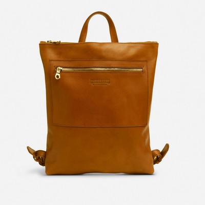 Miramar Rust Brown Leather Backpack