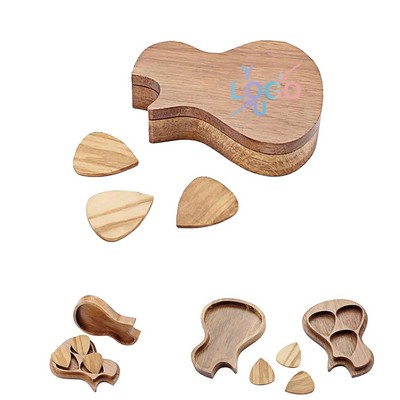 Wood Guitar Pick Box