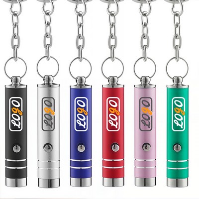 2" Double Circle Pattern Uv Violet Bill Detector Key Chain