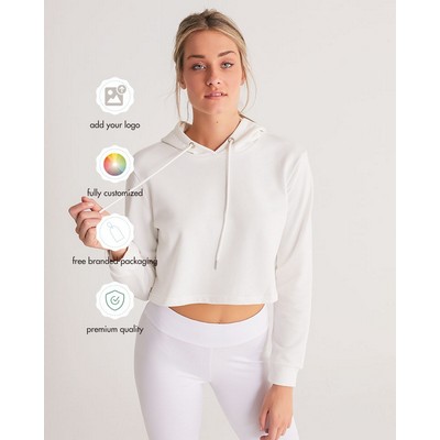 Women's All-Over Print Cropped Hoodie