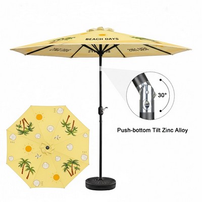 9' Professional Full-Color Market Umbrella