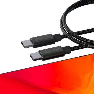 Phonesuit Laptop USB-C to USB-C Charging & Sync Cable - 6' (1.8m) - Braided - 240W PD