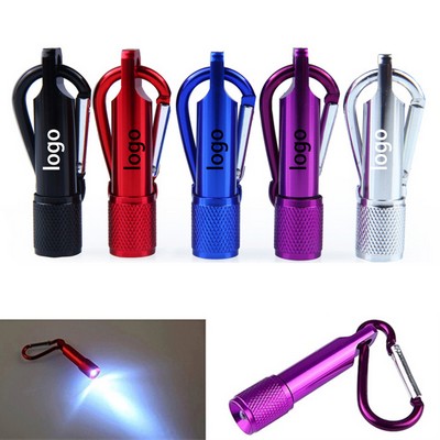 Mini Metal Compact Led Flashlight W/ Keychain