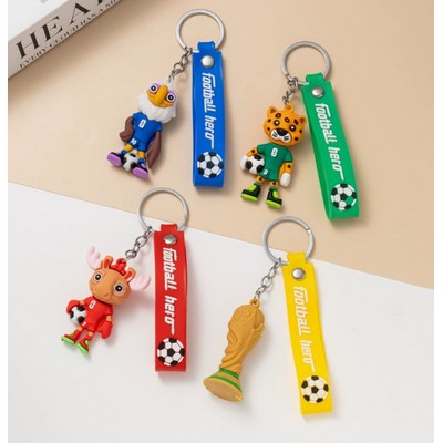 World Cup PVC Keychain custom logo