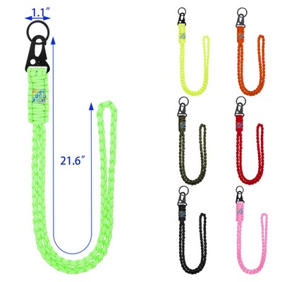 Necklace Whistles Strap Braided Keychain Lanyard