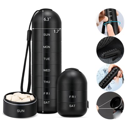 Metal Moisture Proof Weekly Pill Case