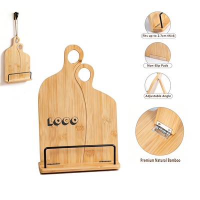 Adjustable Wooden Cookbook Stand