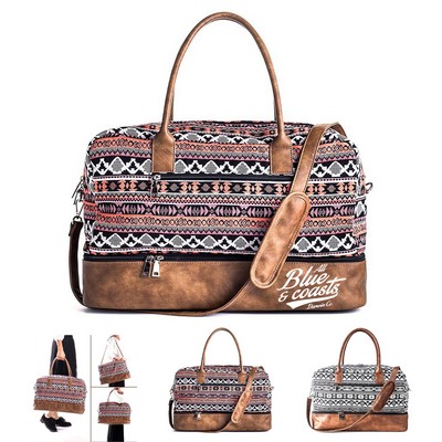 Weekender Canvas Leather Duffle Bag