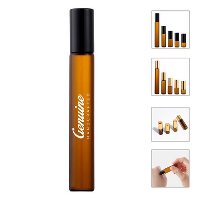 0.3 Oz Clear Glass Roll On Bottle