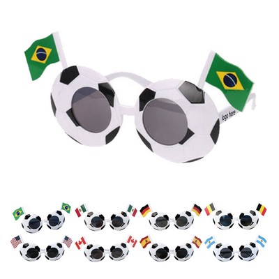 Soccer Ball Sunglasses with National Flags