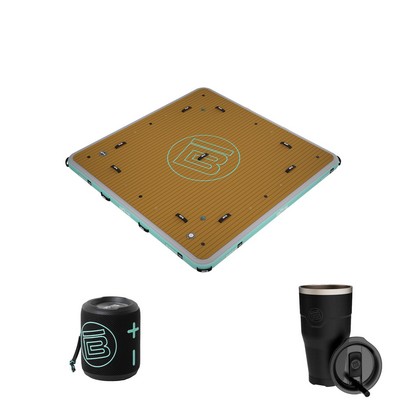 BOTE Inflatable Hangout Dock Bundle with Speaker and Tumblers