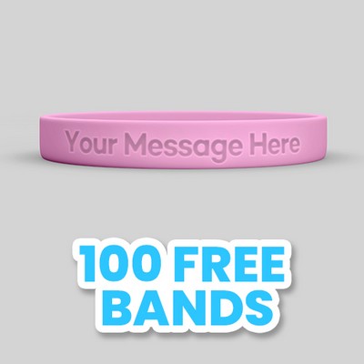 Debossed - 1/2" Wristband