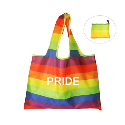 Large Rainbow Shopper Bag