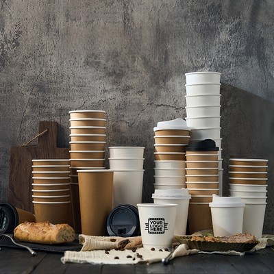 Disposable Paper Coffee Cups Leak Resistant