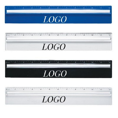 Plastic 12" Ruler with Magnifying Glass