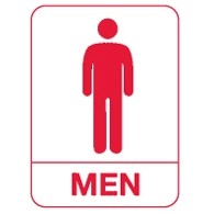 ADA Signage - Men's Restroom (Pictogram w/ Copy)
