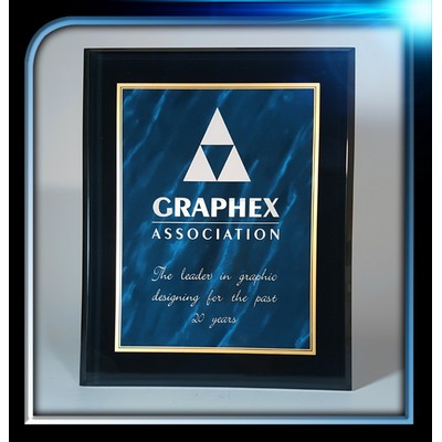 Acrylic Beveled Blue Marble Plaque Series (8"x10"x1/2")