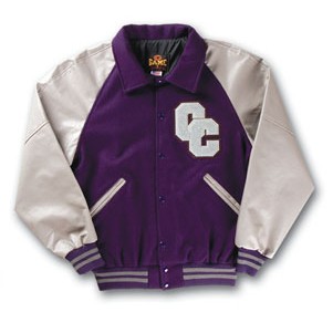 The Texas Custom Wool/Vinyl Varsity Jacket w/Raglan Sleeves