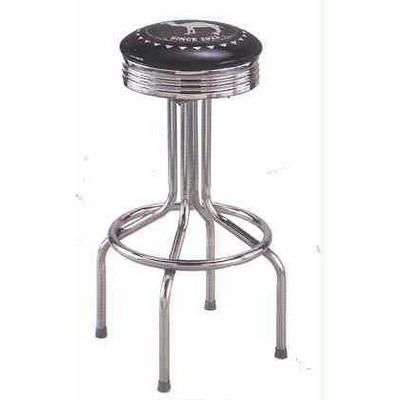 24" Chrome Ring Bar Stool w/Seat Logo