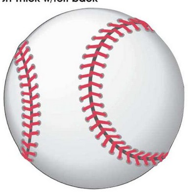 Baseball Acrylic Coaster w/Felt Back