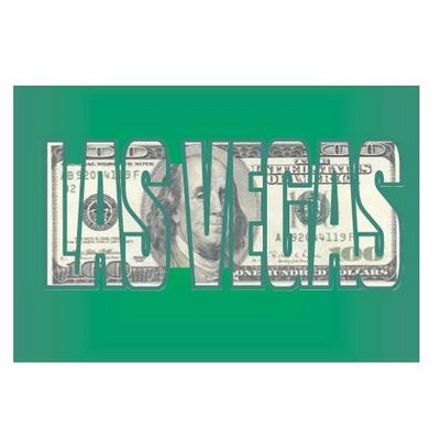 Las Vegas Block Letter $100 Bill Rectangle Metal Photo Magnet (2"x3")