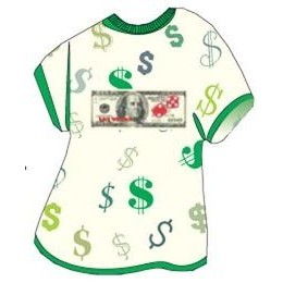 Las Vegas Dice $100 Bill T-Shirt Lapel Pin