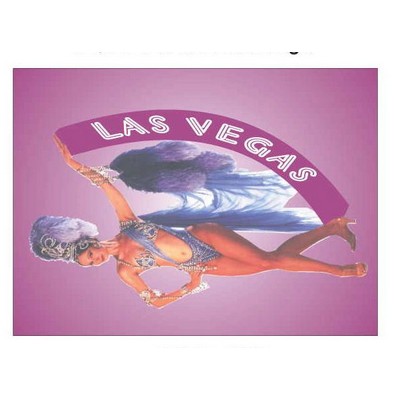 Vegas Showgirl in Purple Photo Hand Mirror (2½"x3½")