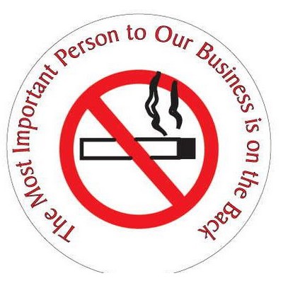 No Smoking Sign Photo Hand Mirror (2½" Diameter)
