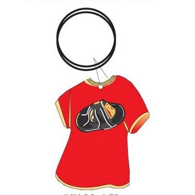 Fireman Hat T Shirt Key Chain w/Mirrored Back (4")