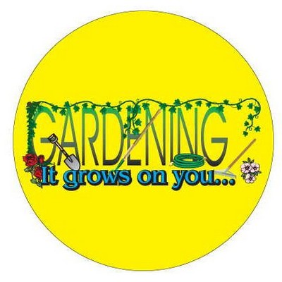 Gardener Slogan Round Metal Photo Magnet (2½")