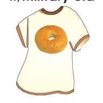 Bagel T-Shirt Lapel Pin