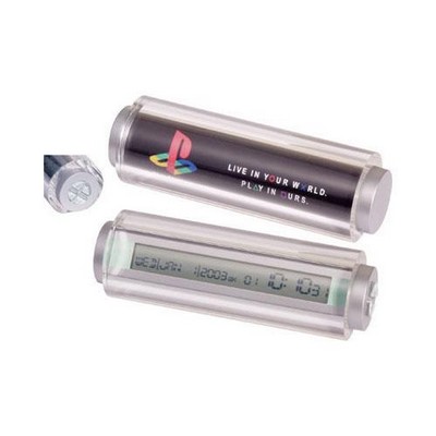 Acrylic Tube Clock w/ Full Color Insert