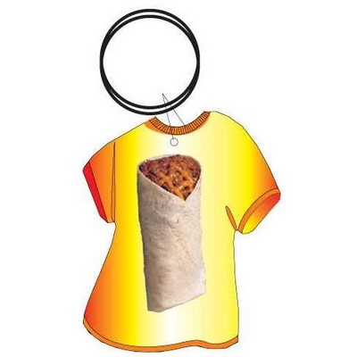 Burrito Executive T Shirt Key Chain w/Mirrored Back (4 Square Inch)