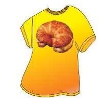 Croissant T-Shirt Lapel Pin