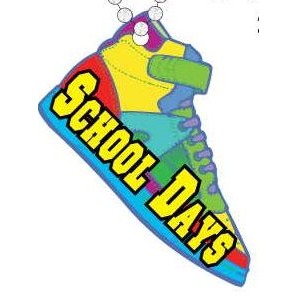 School Days Shoe Promotional Key Chain w/ Black Back (2 Square Inch)