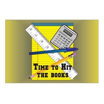 School Supplies Rectangle Badge w/ Bar Pin (2"x3")