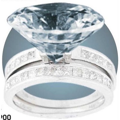 Diamond Ring Acrylic Coaster w/Felt Back