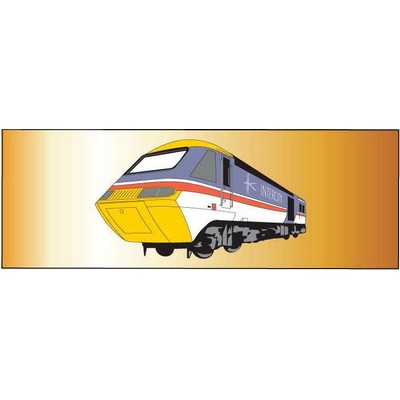 Modern Train Round Badge w/ Bar Pin (2 1/2" Diameter)