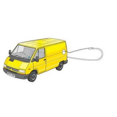 Yellow Panel Van Zipper Pull