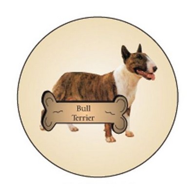 Bull Terrier Dog Round Metal Photo Magnet (2 1/2")