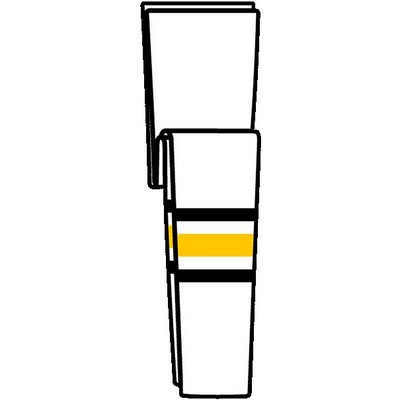 Pittsburgh Pro Series White Home Socks w/Black & Gold Stripes