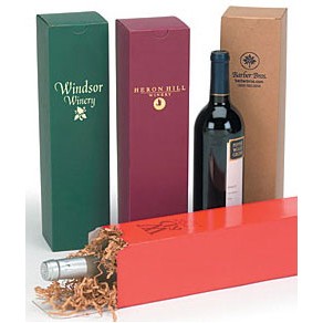 Single One Piece Wine Box (3 1/2"x3 1/2"x13 1/2")