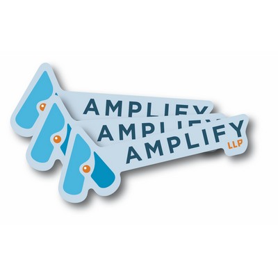 Custom Shape Clear Permanent Adhesive Vinyl Decal (7.1 Up to 16 Square Inch)